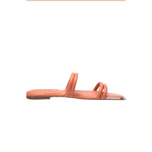 DKNY Dee Women's 6.5 Multiband Flat Sandal White Square Toe. Ws328 - Picture 5 of 6